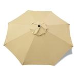 Sunnyglade 9ft Patio Umbrella Replacement Canopy Market Umbrella Top Canopy with 8 Ribs (Tan)