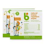Babyganics DEET Free Travel Size Insect Repellant Wipes | Natural Plant Based, 30 Wipes (2 Packs of 15)