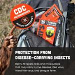 Ben's Tick & Insect Repellent Wipes - 30% DEET for Mosquitoes, Ticks & More - Up to 7 Hours of Protection - Alcohol- & Fragrance-Free - 12 Wipes (4 Pack)