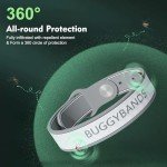 BuggyBands Mosquito Repellent Bracelets,12 Pack Silicone Mosquito Repellent Bands with DEET Free, Natural & Waterproof Bug Wristbands for Kids and Adults, Outdoor Traveling Protection