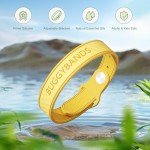 BuggyBands Mosquito Repellent Bracelets,12 Pack Silicone Mosquito Repellent Bands with DEET Free, Natural & Waterproof Bug Wristbands for Kids and Adults, Outdoor Traveling Protection