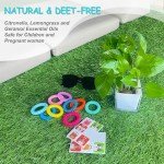 18 Pack Mosquito Repellent Bracelets, DEET-Free Insect & Bug Repellent Wrist Bands with 60 Pack Smile Mosquito Patches for Kids & Adults Outdoor Camping Fishing Traveling