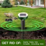 6-Pack Mole Repellent Outdoor Ultrasonic Solar Powered Waterproof for Lawns Gardens Yards: Moles, Voles and Gophers Effective Against Snakes, Sonic Spikes, Stakes, Chaser