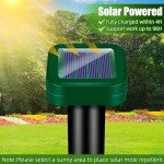 8 Pack Solar Powered Mole Repellent Stakes Waterproof Ultrasonic Sonic Spikes for Lawn & Garden | Deter Moles, Snakes Groundhogs Gophers Voles & Deer Easy-to-Use Outdoor Pest Control for Yard Garden