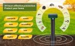 Upgrade 8 Mole Repellent for lawns Gopher Repellent Ultrasonic Solar Powered Snake Repellent Deterrent Mole Repeller Vole Repellent Outdoor Lawns Garden Yard All Pests Sonic Spikes Stakes Chaser