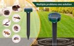 Upgrade 8pack Mole Repellent for lawns Gopher Repellent Ultrasonic Solar Powered Snake Repellent Deterrent Mole Repeller Vole Repellent Outdoor Lawns Garden Yard All Pests Sonic Spikes Stakes Chaser