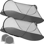 Vincreem 2 Pcs Large Pop up Mosquito Tent Portable Foldable Mosquito Bug Net for Bed Camping Travel Patio Outdoor 78 * 31 * 22 Inch Bug Netting Mesh Tent Canopy for Adults Baby Bedroom, Black