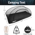 L RUNNZER Single Pop up Portable Mosquito Camping Net Tent, Mosquito Tent for Outdoor Traveling Camping for Backyard