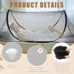 Vincreem 2 Pcs Large Pop up Mosquito Tent Portable Foldable Mosquito Bug Net for Bed Camping Travel Patio Outdoor 78 * 31 * 22 Inch Bug Netting Mesh Tent Canopy for Adults Baby Bedroom, Black