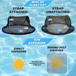 Pest Awaysis - Patented Design | Swimming Pool Float | Bug Prevention Net | No More Bees, Wasps, Mosquitos | 40% Sunblock | Includes Bonus Hammock Float (Updated Tag)