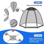 Screen House Mesh Tent, 10 x10 FT Pop Up Outdoor Gazebo with Sun Shade Mosquito Net for Backyard Garden, Beige