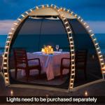 Screen House Mesh Tent, 10 x10 FT Pop Up Outdoor Gazebo with Sun Shade Mosquito Net for Backyard Garden, Beige