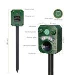 Deer Repellent Device Cat Repellent Outdoor Dog Repellent for Yard Solar Animal Repeller Ultrasonic Squirrel Repeller Waterproof Racoon Fox with Motion Activated Sensor Flashing Light 5 Modes