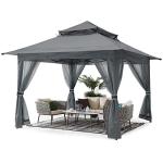 ABCCANOPY Pop Up Gazebo 13x13 - Outdoor Canopy Tent with Mosquito Netting for Patio Garden Backyard(Gray)