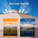 Quictent 10x10 Pop Up Screened Canopy Tent, Instant Setup Gazebo for 1 Person with Netting, Portable & Compact, Waterproof & UV Protection, Ideal for Camping, Beach, Parties, and Outdoor Events