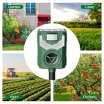 2 Pack Flame Guard Ultrasonic Animal Repellent, Outdoor Cat Deterrent with Motion Activated, Solar-Powered Squirrel, Deer, Skunk, Raccoon, Rabbit and Dog Repeller Waterproof for Yard Farm Garden