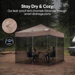 Quictent 10x10 Pop Up Screened Canopy Tent, Instant Setup Gazebo for 1 Person with Netting, Portable & Compact, Waterproof & UV Protection, Ideal for Camping, Beach, Parties, and Outdoor Events