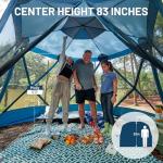 TIMBER RIDGE 11.5 X 9.8 Ft Easy Pop Up Gazebo Canopy Tent for Camping, Portable Instant Screenhouse, Pop Up Screened in Canopy with Netting for Backyard, Patio, Outdoor, Tailgating, Picnics, Blue