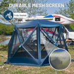 TIMBER RIDGE 11.5 X 9.8 Ft Easy Pop Up Gazebo Canopy Tent for Camping, Portable Instant Screenhouse, Pop Up Screened in Canopy with Netting for Backyard, Patio, Outdoor, Tailgating, Picnics, Blue