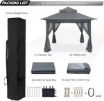 ABCCANOPY Pop Up Gazebo 13x13 - Outdoor Canopy Tent with Mosquito Netting for Patio Garden Backyard(Gray)