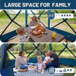TIMBER RIDGE 11.5 X 9.8 Ft Easy Pop Up Gazebo Canopy Tent for Camping, Portable Instant Screenhouse, Pop Up Screened in Canopy with Netting for Backyard, Patio, Outdoor, Tailgating, Picnics, Blue