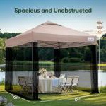 Quictent 10x10 Pop Up Screened Canopy Tent, Instant Setup Gazebo for 1 Person with Netting, Portable & Compact, Waterproof & UV Protection, Ideal for Camping, Beach, Parties, and Outdoor Events