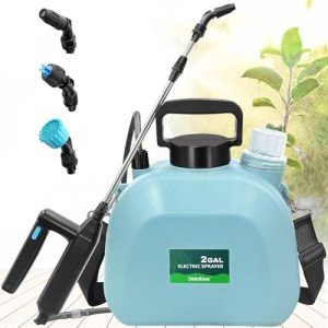 SideKing 2 Gallon Battery Powered Garden Sprayer, Powful Electric Backpack Sprayer, Water Pump Sprayers for Weed, Lawn, Yard, Pesticide, Plant, Fertilizer, Plant, Herbicide, Watering, Cleaning