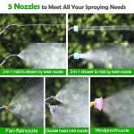 Battery Powered Sprayer 3.2 Gallon, Backpack Sprayer with 5 Mist Nozzles, Electric Garden Sprayer with USB Rechargeable Handle, Pump Sprayers with Adjustable Shoulder Strap for Lawn, Garden, Yard