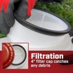 Chapin 61500 4-Gallon Made in USA Euro Style Backpack Sprayer with Poly Fan/Cone Nozzles, Cushion Grip Shut-Off, Padded Adjustable Straps, 2-Stage Filtration System, Translucent White