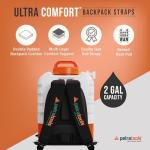 PetraTools 2 Gallon Battery Powered Backpack Sprayer in Lawn and Garden - HD2000 - Long Battery Life & Padded Straps for Comfort - Electric Sprayer w/ 5 Spray Nozzles & 80PSI (2 Gallon)