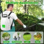 Battery Powered Sprayer 3.2 Gallon, Backpack Sprayer with 5 Mist Nozzles, Electric Garden Sprayer with USB Rechargeable Handle, Pump Sprayers with Adjustable Shoulder Strap for Lawn, Garden, Yard