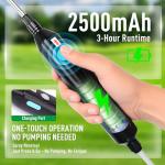 JIUYUDS 2.1 Gallon Battery Powered Garden Sprayer, USB Rechargeable Backpack Sprayer with 3 Adjustable Nozzles, Telescoping Wand, Ergonomic Strap for Lawn and Garden Pump Sprayer