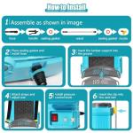 Backpack Sprayer 4 Gallon, 80 PSI Adjustable Pressure Electric Sprayer, Battery Powered Garden Sprayer with 21V 2.6Ah Battery, 6 Mist Nozzles, Telescopic Wand, Battery Backpack Sprayers for Yard, Lawn