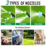 JIUYUDS 2.1 Gallon Battery Powered Garden Sprayer, USB Rechargeable Backpack Sprayer with 3 Adjustable Nozzles, Telescoping Wand, Ergonomic Strap for Lawn and Garden Pump Sprayer