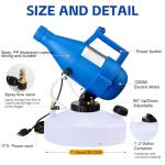 2 Pcs 4.5L (1.2 Gallon) Electric ULV Portable Fogger Sprayer Machine Capacity Fogger Machine Mist Cold Spraying Distance 30 ft for Home School Yard