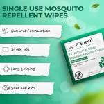 LA Fresh DEET Free Mosquito Repellent Wipes - Long Lasting Bug Repellent Wipes, Travel Insect Repellant - Pack of 50 Natural Insect Repellent Wipes