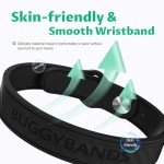 Mosquito Repellent Bracelets, 2 Pack Silicone Mosquito Repellent Bands with DEET Free, Natural & Waterproof Bug Wristbands for Kids and Adults, Outdoor Traveling Protection (Black&Grey)