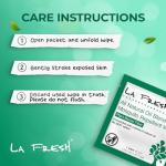 LA Fresh DEET Free Mosquito Repellent Wipes - Long Lasting Bug Repellent Wipes, Travel Insect Repellant - Pack of 50 Natural Insect Repellent Wipes