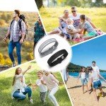 Mosquito Repellent Bracelets, 2 Pack Silicone Mosquito Repellent Bands with DEET Free, Natural & Waterproof Bug Wristbands for Kids and Adults, Outdoor Traveling Protection (Black&Grey)