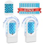 Flying Insect Trap 20PCS Glue Boards - Mosquito Killer Indoor - Gnat, Moth, Fruit Flies, Fly Traps - Attractant Catcher with UV LED Light Bug Zapper for Indoors, Home, Office - 2 PCS wacieo