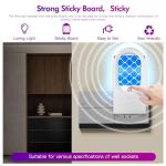 Flying Insect Trap 20PCS Glue Boards - Mosquito Killer Indoor - Gnat, Moth, Fruit Flies, Fly Traps - Attractant Catcher with UV LED Light Bug Zapper for Indoors, Home, Office - 2 PCS wacieo