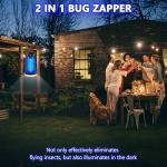 LUOJIBIE Bug Zapper Outdoor, Mosquito Zapper with LED Light, Fly Zapper Outdoor Indoor, Insect Zapper Electric Fly Traps, Plug in Mosquito Killer for Patio Yard