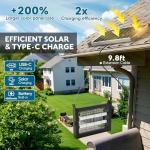 Solar Bug Zapper Outdoor, Waterproof Mosquito Zapper Outdoor Solar Powered, 4500V Electric Bug Zapper Indoor w/Smart Light Sensor, Mosquito Trap Fly Zapper for Patio Kitchen Garage Yard Camping