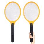 Electric Fly Swatter Handheld Bug Zapper - Indoor Outdoor 20in Zapping Racket for Pest Mosquito & Flies - Battery Powered Safe to Touch with 3-Layer Safety Mesh, Standard Size, Pack of 2