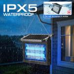 Solar Bug Zapper Outdoor Waterproof, Jepwe 4500V Cordless Bug Zapper Outdoor Large, Rechargeable Mosquito Killer & Fly Zapper, Solar Powered Insect Trap for Garden, Patio, Backyard, Indoor Use