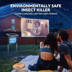 Solar Bug Zapper Outdoor, Waterproof Mosquito Zapper Outdoor Solar Powered, 4500V Electric Bug Zapper Indoor w/Smart Light Sensor, Mosquito Trap Fly Zapper for Patio Kitchen Garage Yard Camping