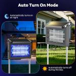 OnBeam Solar Bug Zapper Outdoor, Mosquito Zapper Waterproof Electric Fly Zapper Rechargeable Mosquito Killer Lamp with 10W Solar Panel, 4500V Cordless Fly Trap for Backyard, Patio, Garden, RV, Camping