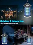 snanlen Bug Zapper Outdoor Indoor, 4200V Electric Mosquito Zapper Outdoor with LED Light, Electric Fly Zapper, Fly Traps, ABS Plastic, Plug in Mosquito Killer for Patio, Yard, Garden, Kitchen, Home
