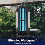 Houyond Bug Zapper Outdoor, Solar Bug Zapper with 3 Solar Panels, IP65 Bug Zapper Indoor for Home, 3600mAh Mosquito Killer for Backyard