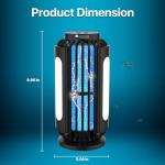 Houyond Bug Zapper Outdoor, Solar Bug Zapper with 3 Solar Panels, IP65 Bug Zapper Indoor for Home, 3600mAh Mosquito Killer for Backyard